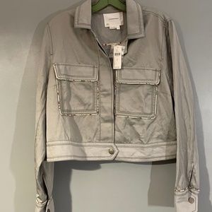 GORGEOUS NEW Anthropologie linen-mix jacket large.